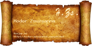 Hodor Zsuzsanna névjegykártya