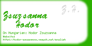 zsuzsanna hodor business card